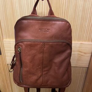 American Leather Co. Brown Leather Backpack